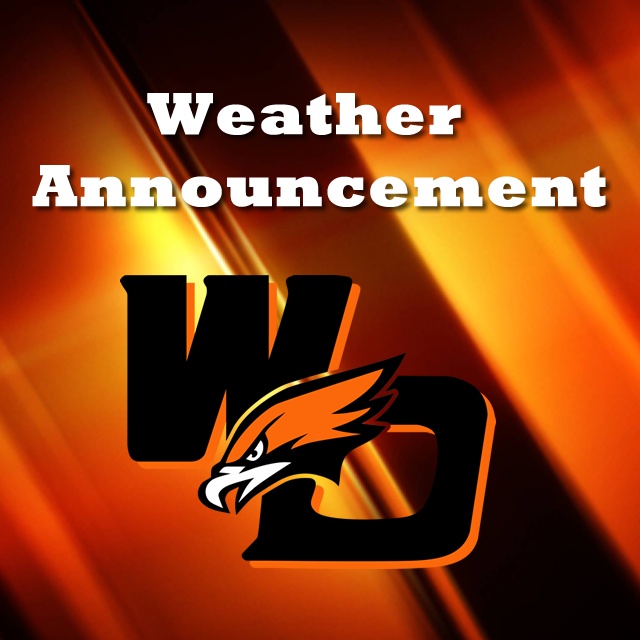 wdccsd's tweet photo. Thursday, February 23rd - 2 Hour Delay and no morning activities https://t.co/8W4UeezrRQ