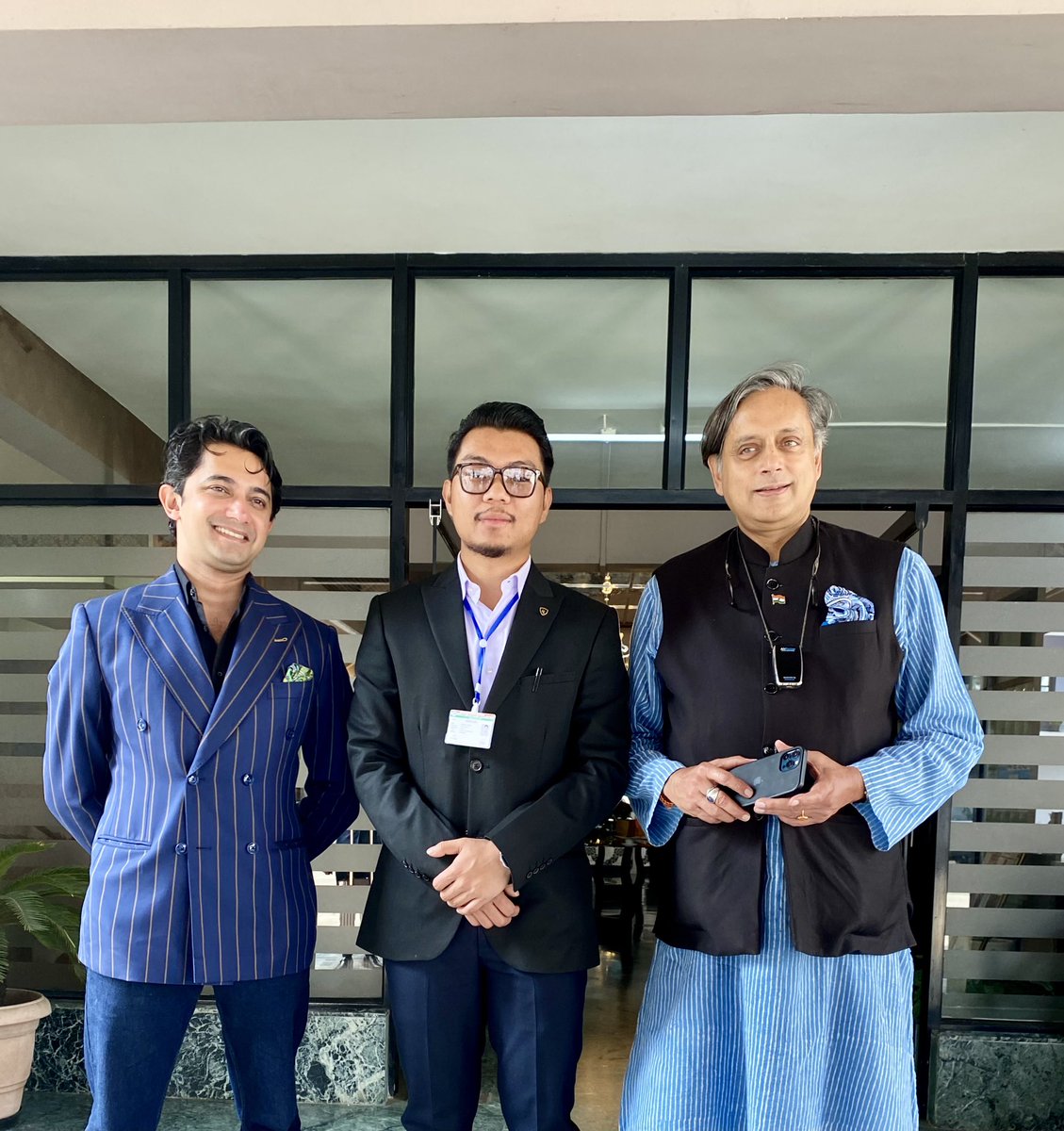SandemoYN's tweet photo. An absolute pleasure to have an interaction over breakfast with Dr. @ShashiTharoor &amp; @AalimJaveri  along with my leaders and party colleagues yesterday at Kohima. https://t.co/Ng0IHqkop8