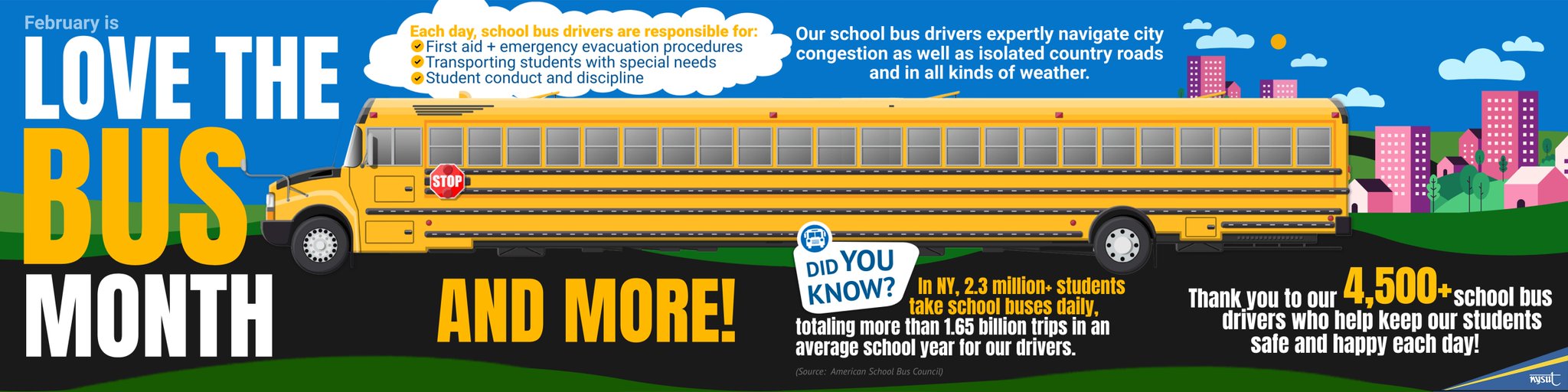 NYSUT on Twitter "It’s LoveTheBus Month AND Schools Bus Driver Day
