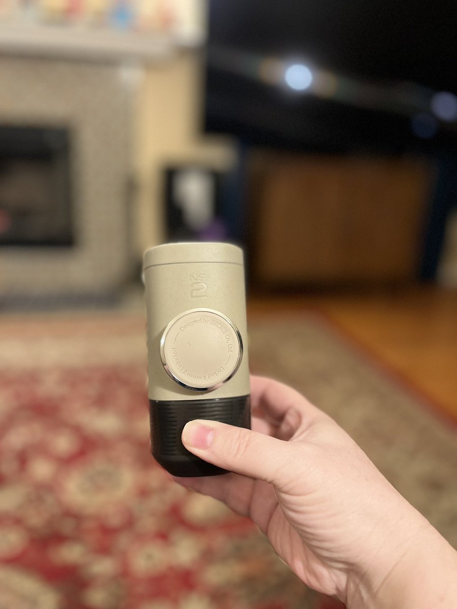GretchenMcNeil's tweet image. It’s a portable @NespressoUSA machine for travel. I might have jumped the shark. #butnotreally #minipressons2 @wacaco_ltd