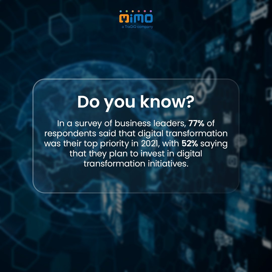 mimo_Pvt's tweet photo. Digital Transformation Takes the Lead: Business Leaders Prioritize Digital Initiatives!

Learn more : https://t.co/toVRqWsbvN

#datadigitization #digitaltransformation #mimoiq #digitization #digitizationservices https://t.co/Wmc0KVjkwC