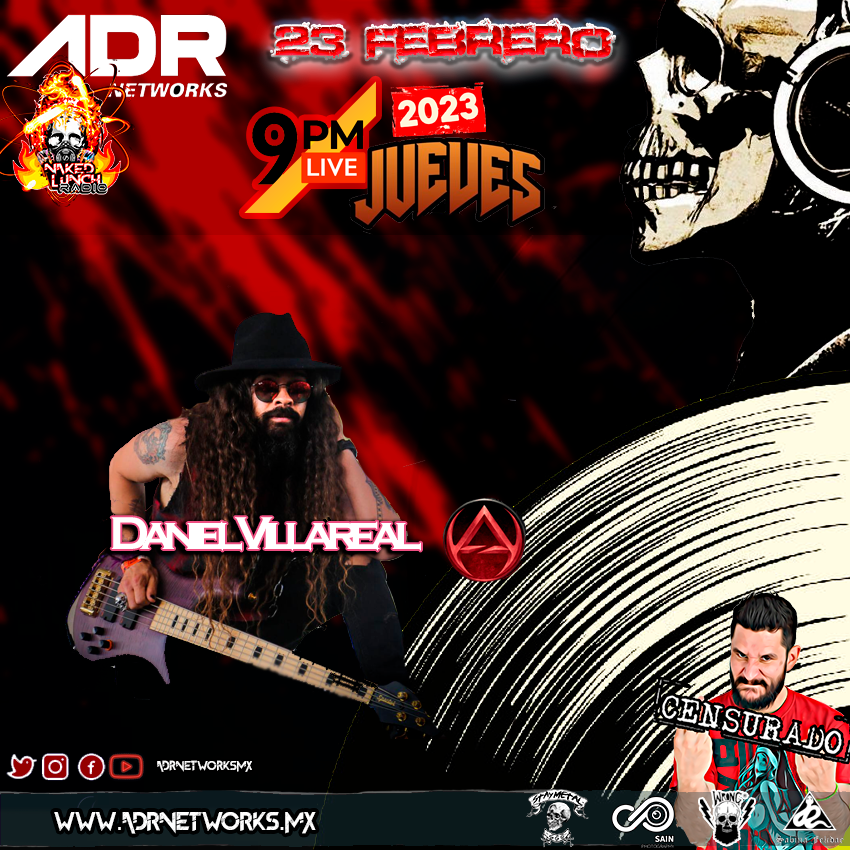 Jueves 23 de febrero #9pm por <a href="/adrnetworksmx/">ADR Networks</a> #Programa45 viene a la cabina #DanielVillareal bajista de <a href="/AGORAoficial/">AGORA</a>, nos presenta su álbum en solitario llamado "Laguna". En este álbum, ha utilizado únicamente el bajo como instrumento principal (9 pm) no te lo puedes perder!!!