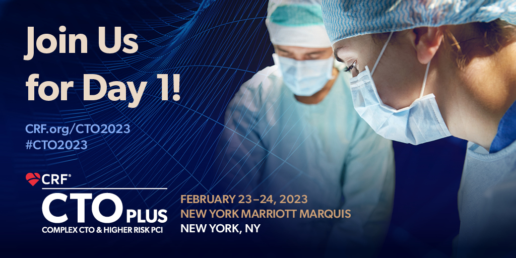 crfheart's tweet image. #CTO2023 starts tomorrow! Join us for a full day of world-class education in #CTO and #ComplexPCI. ow.ly/N3mX50MYi0M 

@esbrilakis @ajaykirtane @DrBillLombardi @mbmcentegart @JWMoses @wjn_md @jgranadacrf @triciarawh @MartyBLeon 

#CardioEd #CardioResearch #CardioTwitter