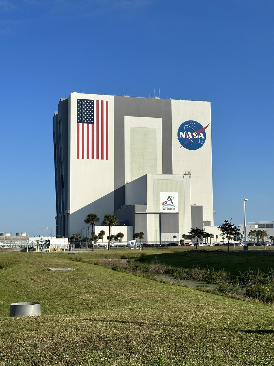 Tina4Rockets's tweet photo. Out of my skin excited … they let me escape my analysis dungeon &amp; go on a field trip to #KSC! I couldn’t get too close to the launch pads (I wandered around trying to avoid the guards 😬😂), but with any luck, I’ll get to see a SpaceX launch from the facility tomorrow! 🚀 https://t.co/b1kLhoArSh