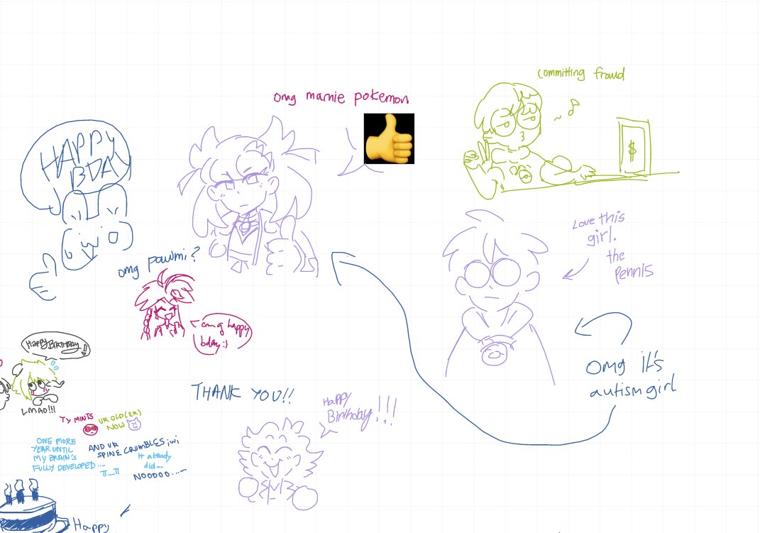 some screenshots from the board...! 🥺 thank you for leaving messages and doodles, i'll try to draw or write a reply to everyone of them! https://t.co/AUSqucraCB 