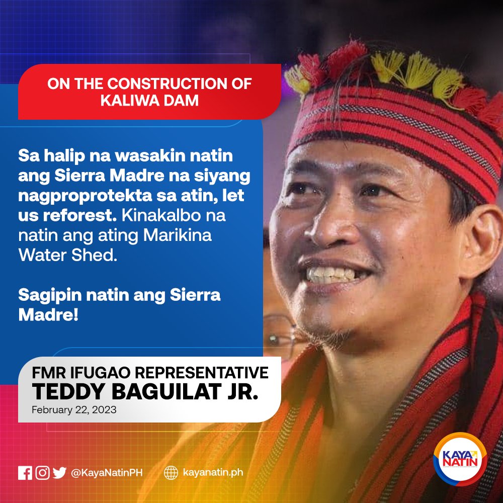 KayaNatinPH's tweet photo. ‘SAGIPIN NATIN ANG SIERRA MADRE’

Ito ang naging panawagan ni Kaya Natin! Champion at dating Ifugao Representative, Teddy Baguilat Jr. sa maikling programang isinagawa sa Ateneo De Manila University, ika-22 ng Pebrero. https://t.co/49S1WcOEWR