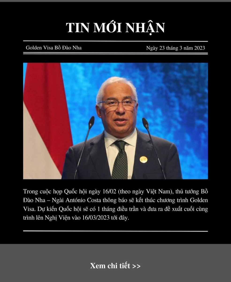 InterimmVietnam's tweet photo. Bồ Đào Nha thông báo dừng chương trình Golden Visa - https://t.co/x03XSfu5fC
#goldenvisa #portugal #immigrant #investment #breakingnews https://t.co/kWAFPSRqln