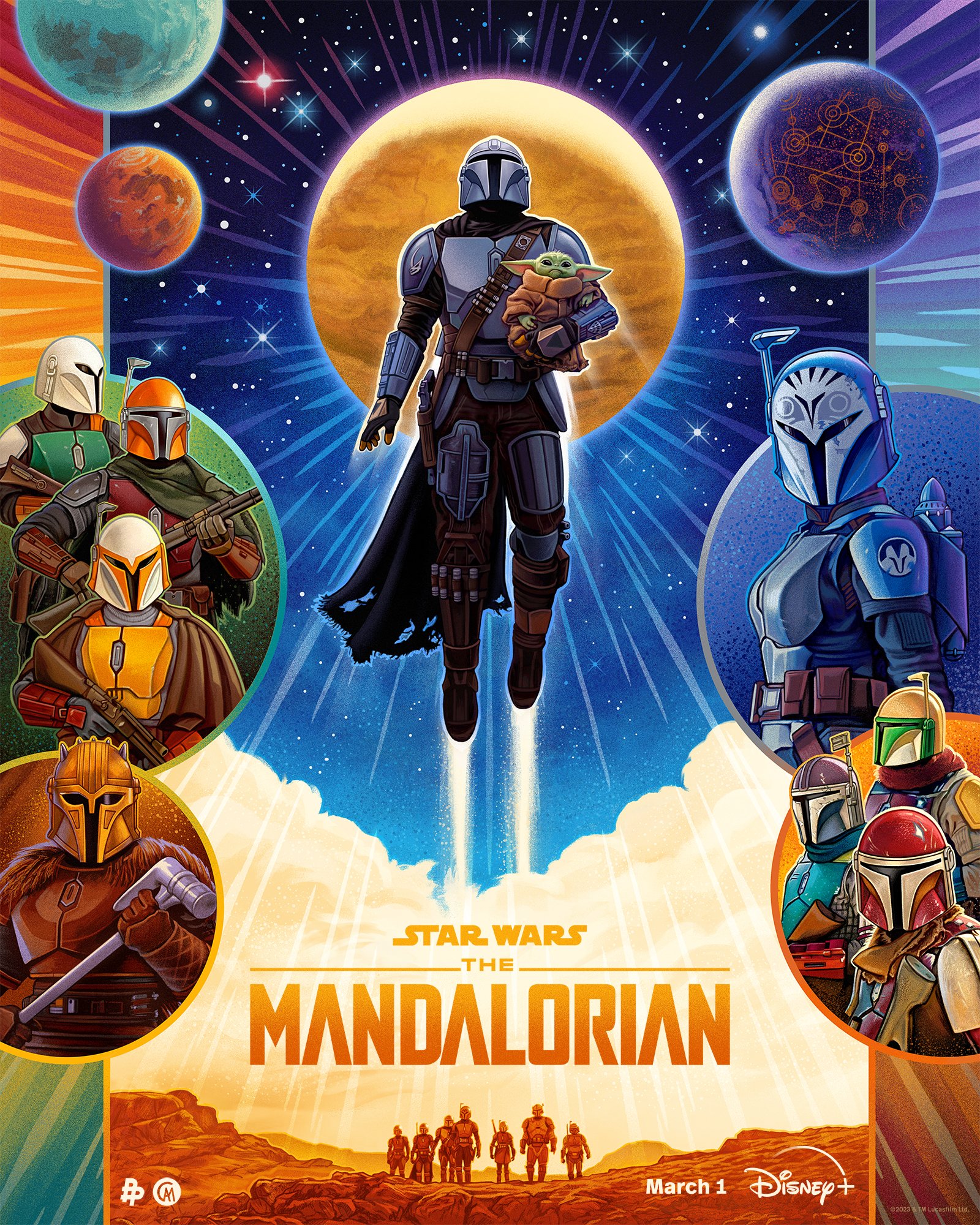 Creatieve fanposters van The Mandalorian S3 op Disney Plus België
