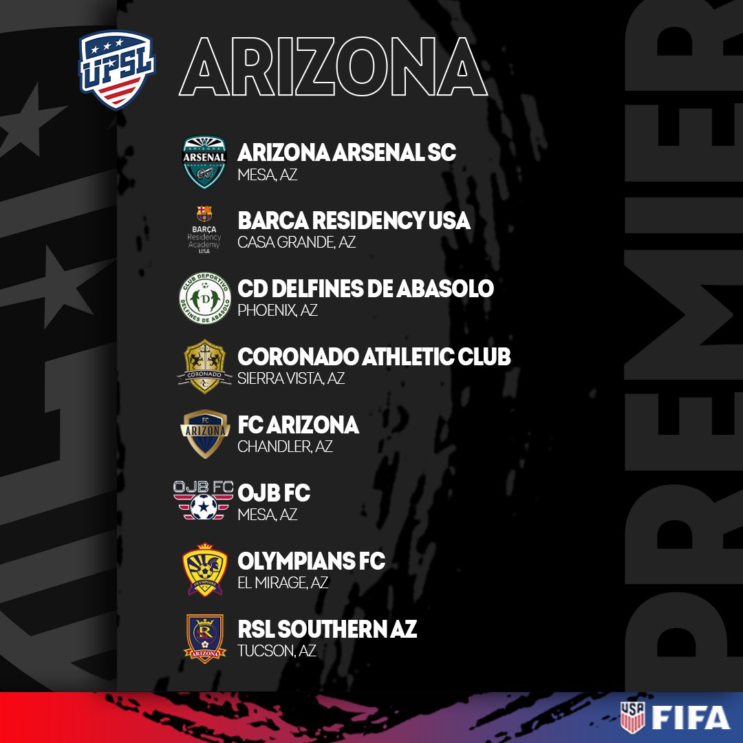 ARIZONA is readyyy 🔥🔥🔥

The national champions Olympians FC and 7️⃣ other teams across Arizona will begin 2023 Spring season from March 25 🔜

Schedule is now available ➡️ premier.upsl.com/schedule

#UPSL #arizona