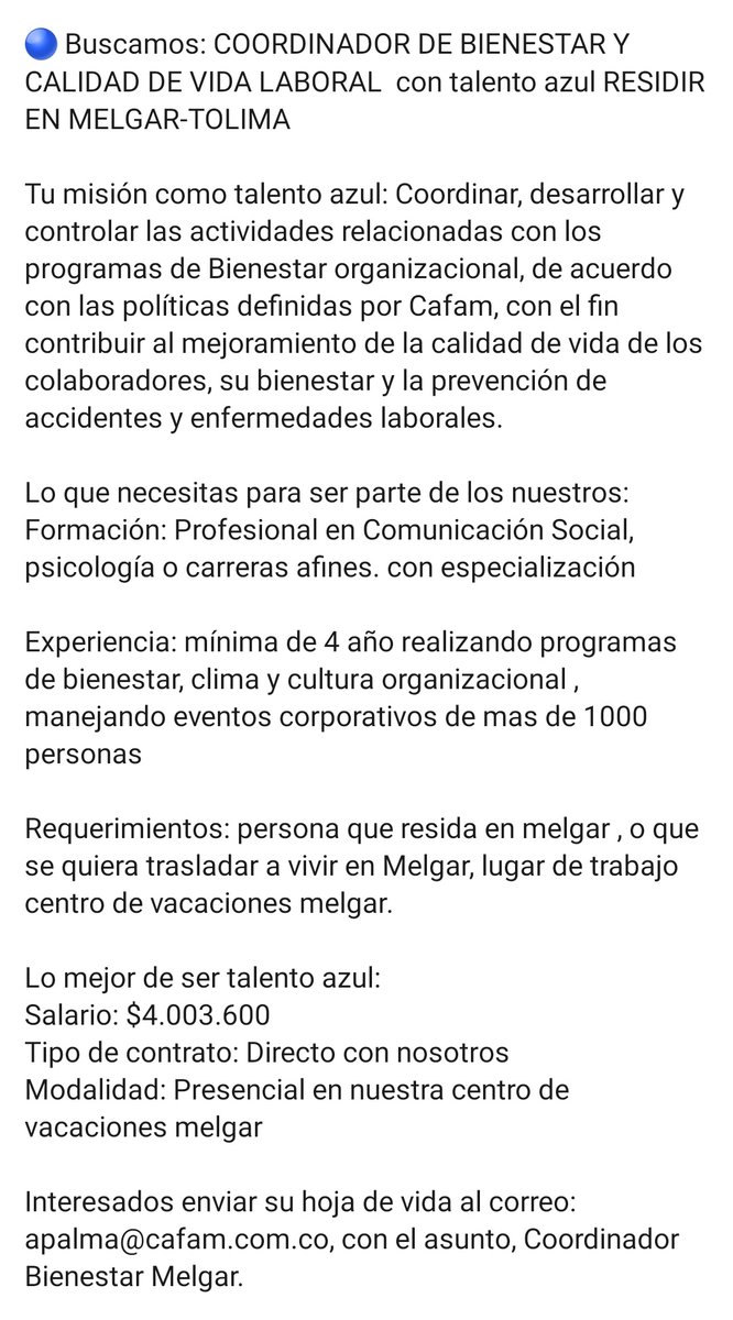 EmpleosColombia (@trabajoshay3) on Twitter photo 