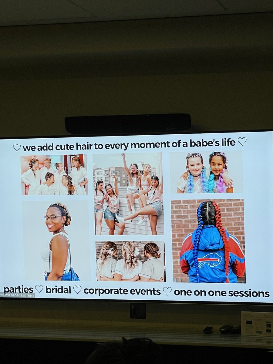 First presenter tonight is Emmily Bowman, Founder of braidbabes, a mobile braiding company empowering babes through beautiful braids. Braidbabes offers single appts, parties, and braid bars in Phoenix, Nashville, and Buffalo #hofgaz #yesphx braidbabes.com