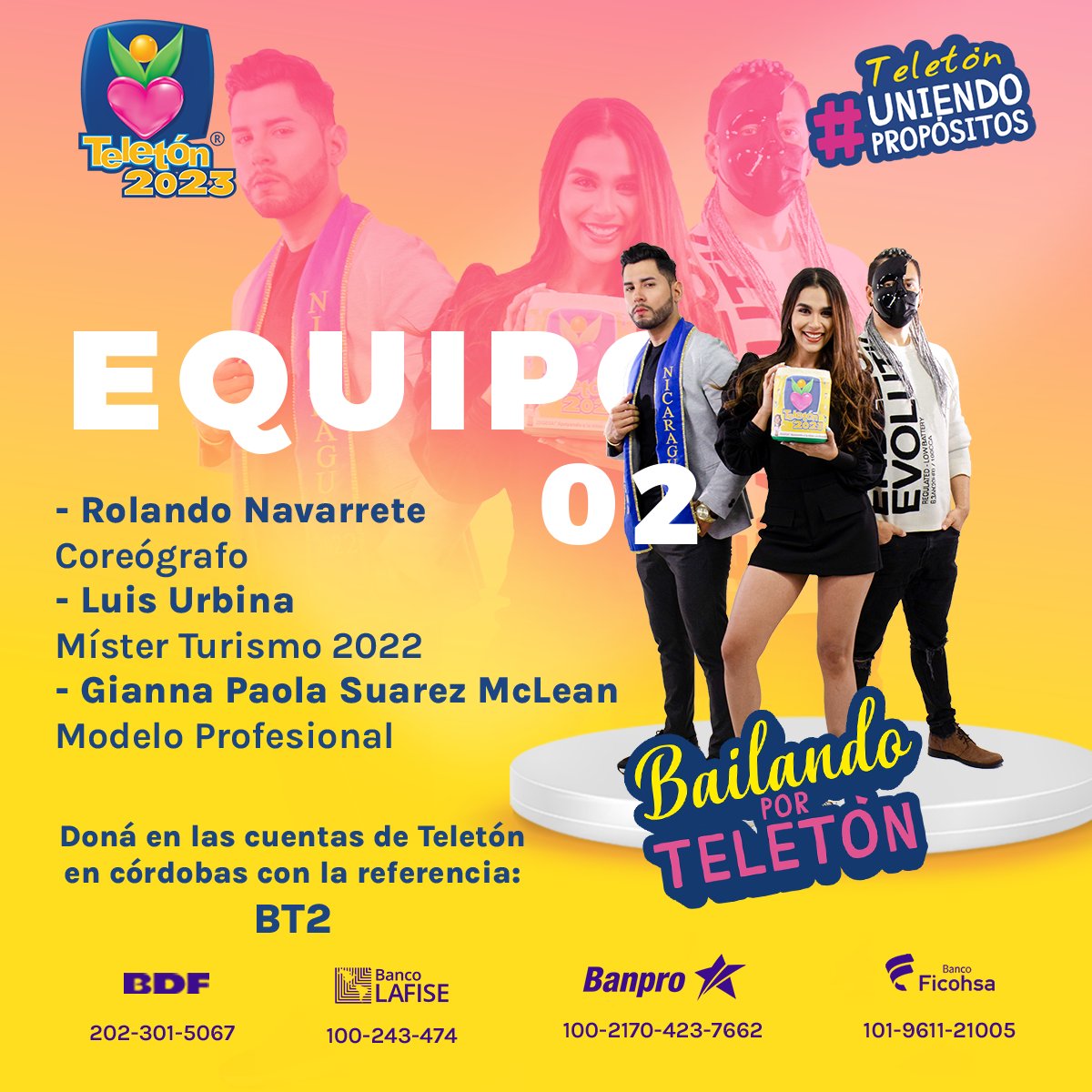SILVERHAWKX's tweet photo. Por tu capacidad de amar y por nuestras ganas de servir es que nos comprometemos con ésta bella y noble causa como lo es la @TeletonNic

Depositá en las cuentas de Teletón y pone BT2 en la descripción.

#BailandoporTeleton2023 #UniendoPropósitos https://t.co/og4RG9Vwha