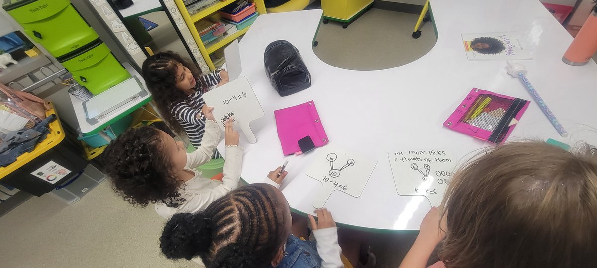 Mrs_Antunes_FE's tweet photo. Using a high yield strategy to solve subtraction word problems! β₯οΈ "Pair-square-share". @HumbleElemMath #humblemathematicans @MiaBetancourt3 oh and Thanks for acting word problems with us! π€£π€£ https://t.co/5fxWGz9Nex