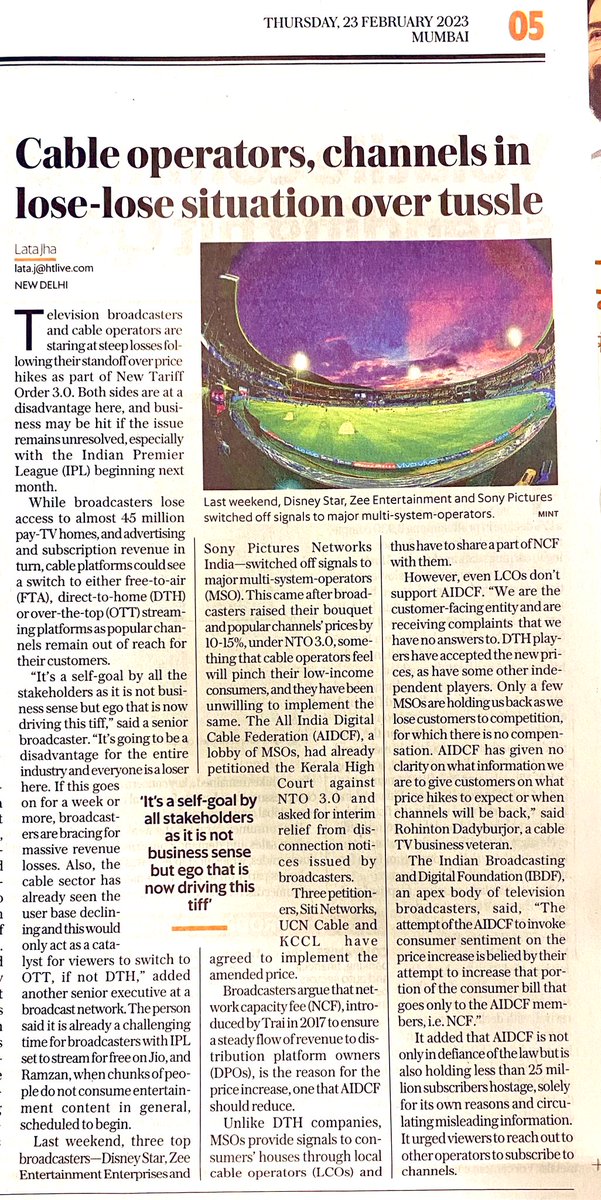 nairsameer's tweet photo. The continuing Cable-TV-DTH wars in the midst of being overwhelmed by the Streaming juggernauts…

#Free #Pay #AdSupported #SubscriptionServices 

#CreativeDestruction #DestructiveCreation https://t.co/lNvsY64z7o
