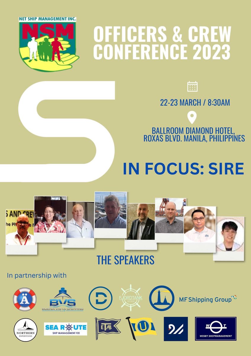 NETShipPh's tweet photo. It's exactly one month to go before the #NSMConference2023! And here are the resource persons from various expertise of ship inspection, team performance, leadership, safety culture, health, career development, gender sensitivity and more! @Furetank @erikthungroup https://t.co/lMGKtQr0wm