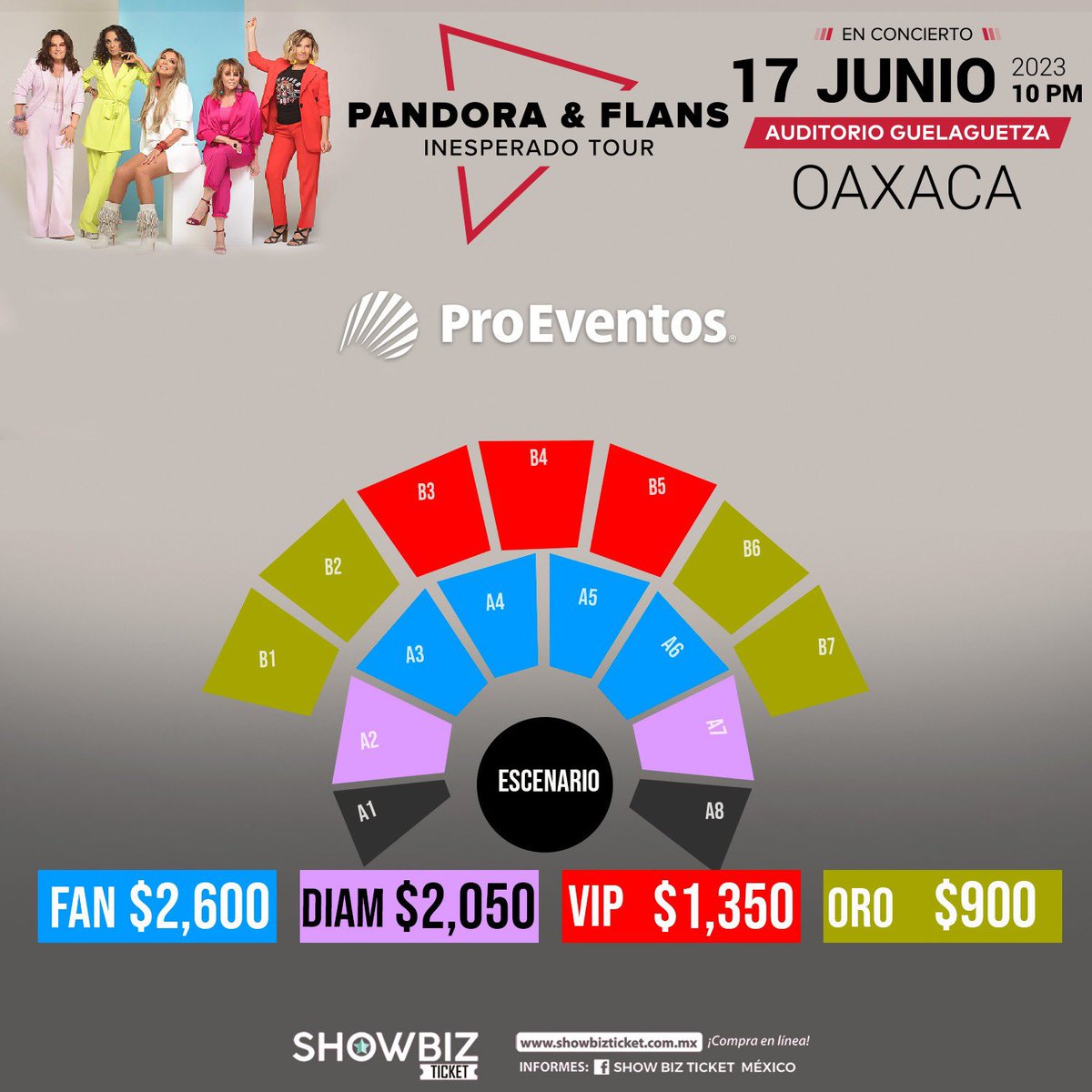 #Pandora Y #Flans juntas por primera vez en #Oaxaca #Eventos2023 #AuditorioGuelaguetza 
#ShowBitzTickets #ProEventos 
🖖💫✌🏻