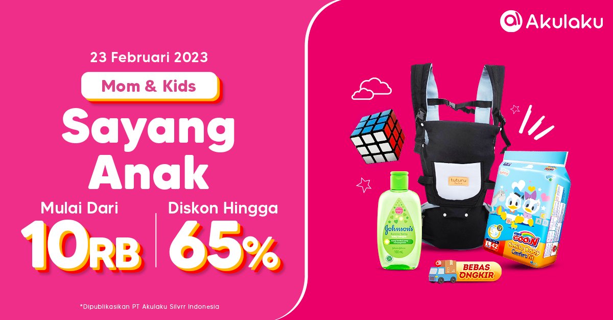akulakuID's tweet photo. Denger-denger perlengkapan bayi mahal banget ya? 😖
Kuy beli di Akulaku spesial promo ✨SAYANG ANAK✨ aja!!
Harganya MULAI DARI 10RB +DISKON HINGGA 65%💸💸
Klik sekarang >> https://t.co/v5u0EduXiz
#PromoBaby #GratisOngkir #GilaDiskon #PromoSeru #AkulakuIndonesia https://t.co/hcgbt5mVun
