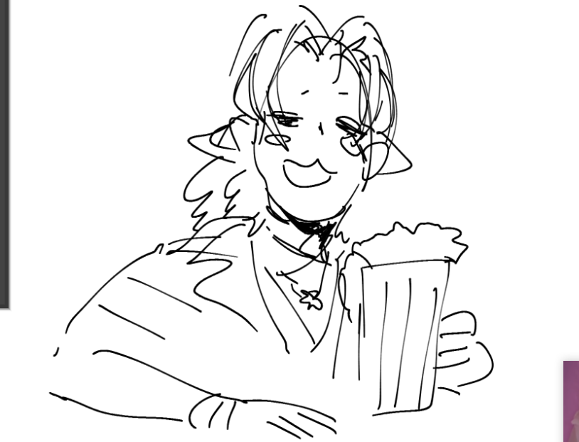 I have neither the ideas nor the strength to draw
so Aerith with beer 