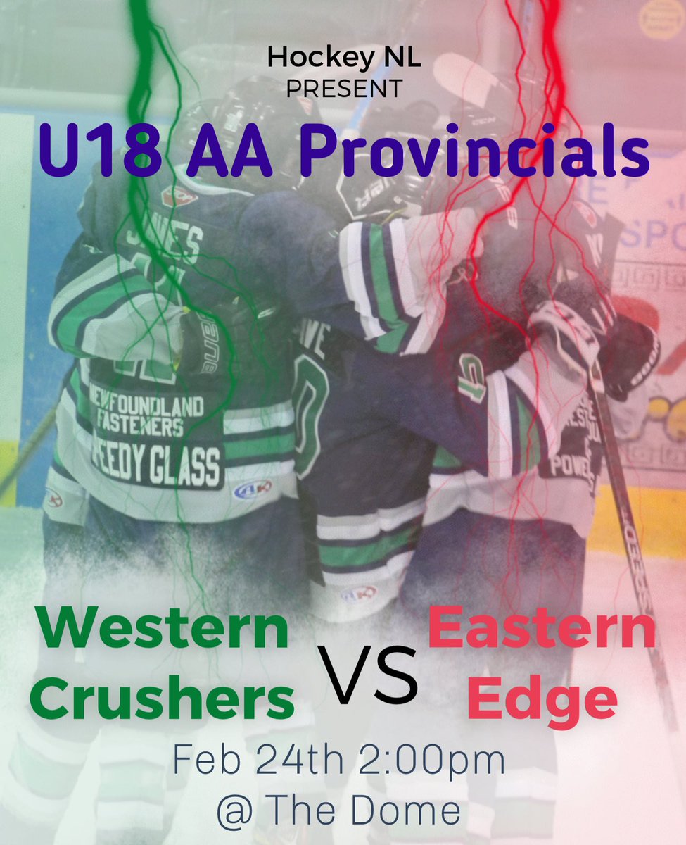 WesternCrushers's tweet image. 2 Sleeps…U18 AA Provincials are right around the corner! Get out Friday Feb 24th for our first game of the tournament! @HkyNL #GoCrushersGo #Provs