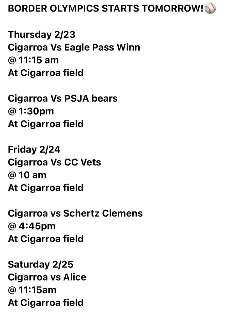 Laredo Cigarroa Baseball (@cig_baseball) on Twitter photo 