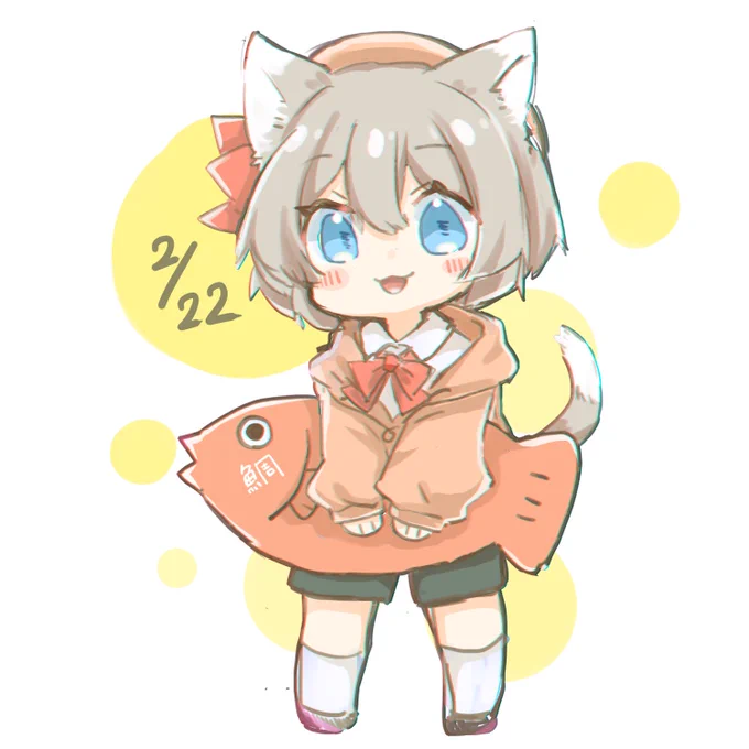 配信垢セルフrtするとBANされるからこっちでもツイートします…配信で描いたにゃんにゃんにゃんイラストでする〜鯛は鯛っぽくならなかったら鯛って書いて主張することにしました 
