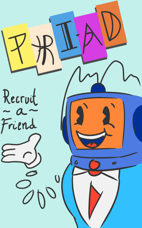 249studios's tweet photo. Here are the posters that are featured in our game, Robits, for the #BossRushJam2023! You can find them all throughout the TRI-AD factory! These were drawn by our artists: Harry and Hobo! 

Check out Robits here!
https://t.co/HP1yelxUpu https://t.co/DOENNAWd3h