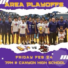 SAISDBrackHS's tweet photo. Come out and support Eagle’s Varsity Basketball Team at Area Playoff game @SAISD @SAISDAthletics @BrackAthletics @nq_davila https://t.co/hSx4u6L1NG
