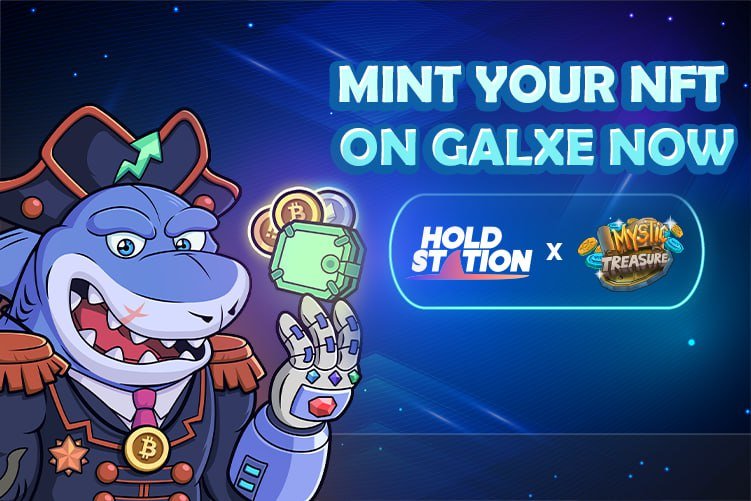 🚨#Holdstation x @MysticTreasure_ NFT #giveaway alert! 🎉 Get your free #NFT now and start #staking to earn $cMYT in the world of #MysticTreasure ⏰4 AM UTC 23rd Feb ✅Claim NFT: galxe.com/mystictreasure… 🔥Stake: dapp.mystictreasure.io/pools 👉Guideline: docs.google.com/document/d/1kh…