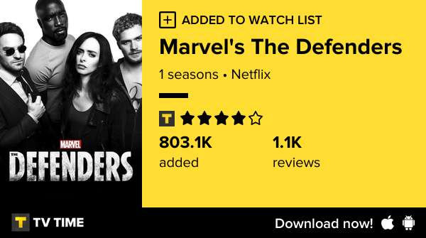 adersondercinho's tweet photo. I've just started following Marvel's The Defenders https://t.co/f1IMFtpv80 #tvtime https://t.co/FwXVbSo2SC