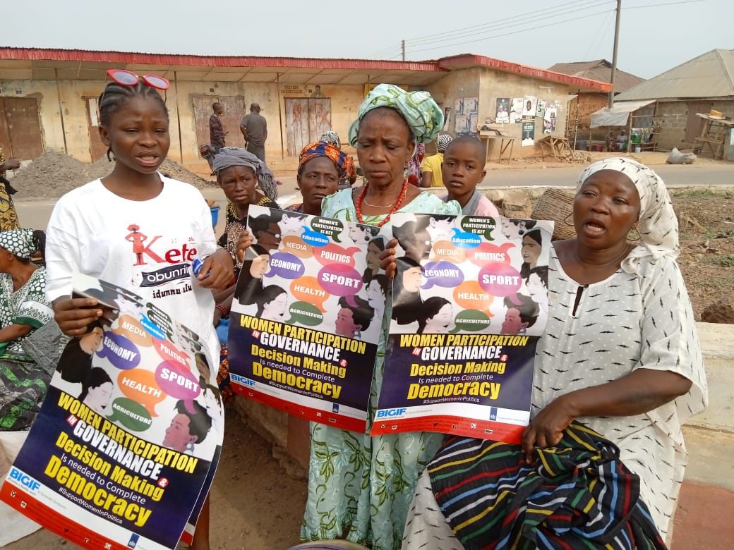 BigifNGO's tweet photo. From @ekitistategov Central to North and South Senatorial Districts, @BigifNGO has continued to mobilise women voters. #VotersEducation in Otun Ekiti
#NigeriaDecides2023
#StopVAWIP
@InecNews
@inecnigeria
@ndiafrica
@NLinNigeria
@CanHCNigeria
@eueomNigeria23
@KDI_ng https://t.co/EgxeYRVfpj