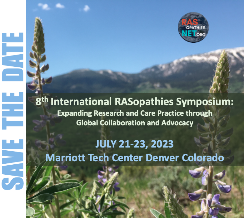 RASopathiesnet's tweet photo. 📢🔜 8th Int'l #RASopathies Symposium. . .
Welcoming families, researchers, trainees, clinicians, RAS enthusiasts, advocates, drug makers, geneticists, & interested folks to learn about and discuss recent advances!
https://t.co/exY9K79siM https://t.co/gLSoTh9w2A