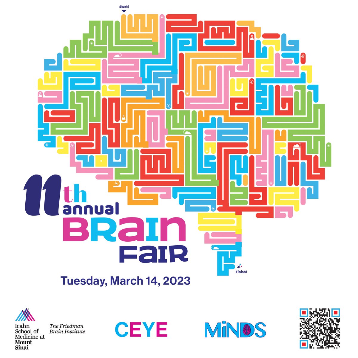 ✨✨WE ARE BACK!✨✨In 3 weeks, on March 14, 2023, our annual🧠#BrainFair returns & for the first time in... a long time.. this event is LIVE & IN-PERSON! This HANDS ON event located in @MountSinaiNYC's Guggenheim Pavilion is NOT TO MISS! Learn more👉mindatsinai.com