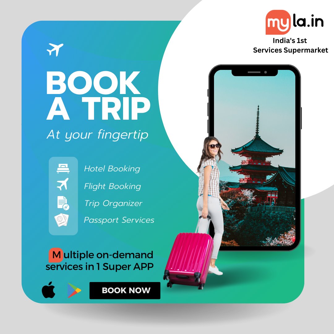 The world is calling! With Myla.in, you can now explore the best of the globe with just a few taps. 

Download our App:  
linktr.ee/myla.in_global    

#myla #onlineservices #servicessupermarket #travel #bookatrip #HotelBookings
- Posted by Ryzely