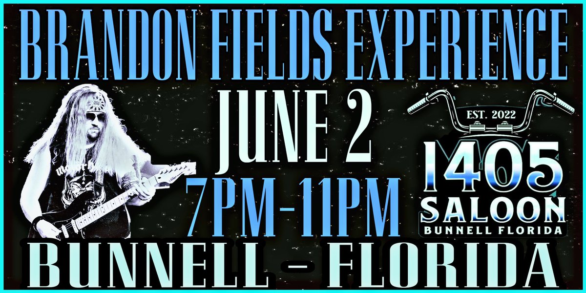 officialbfields's tweet photo. Just added‼️
June 2nd the band will be at 1405 Saloon in Bunnell, Florida! Can’t wait!
#brandonfieldsexperience #brandonfields #minefield #minefieldusa #vintageguitars #vintagetone #supportlivemusic https://t.co/UK0NQJ6QDA