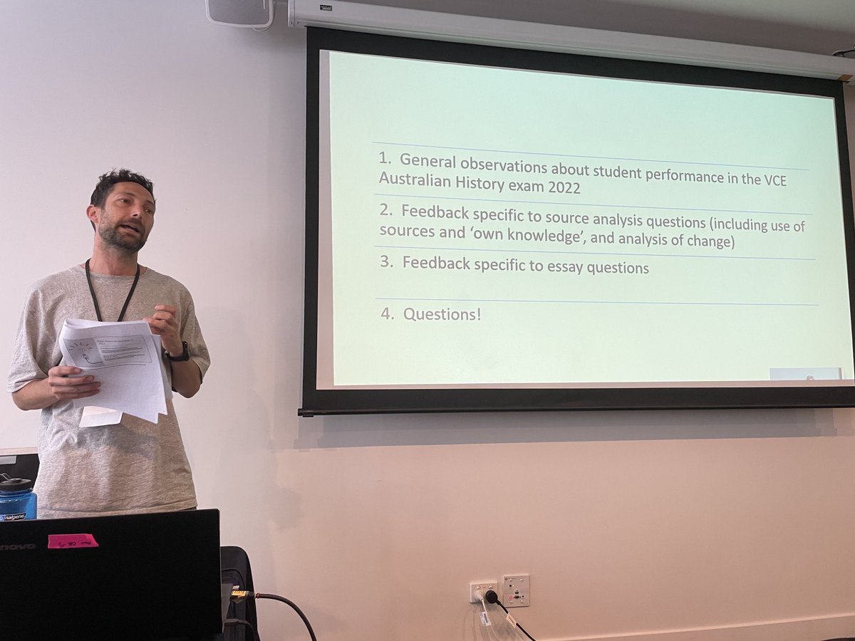 DebHull7's tweet image. Getting started on the VCE Australian History Examination Report. Assessors were heartened by how much students knew about Australian History, and how successfully they were able to convey that knowledge. #htavVCEcon23 ⁦@HTAVed⁩