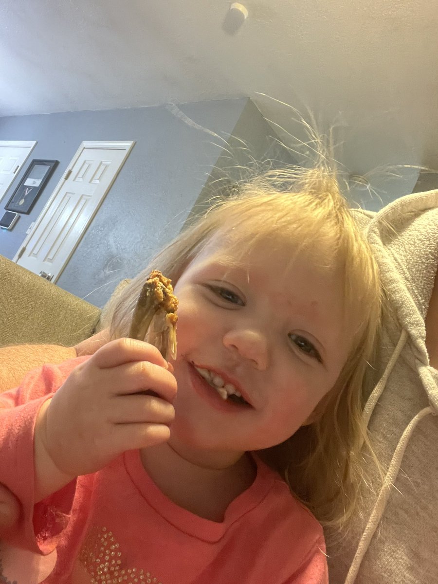 My girl is just like her daddy. She loves her wings