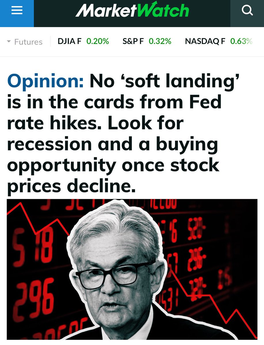 SteveTraffas's tweet photo. Found amusement in Marketwatch homepage message preaching decline and futures are simultaneously all green 🤷‍♂️ https://t.co/E84kHK9u0f