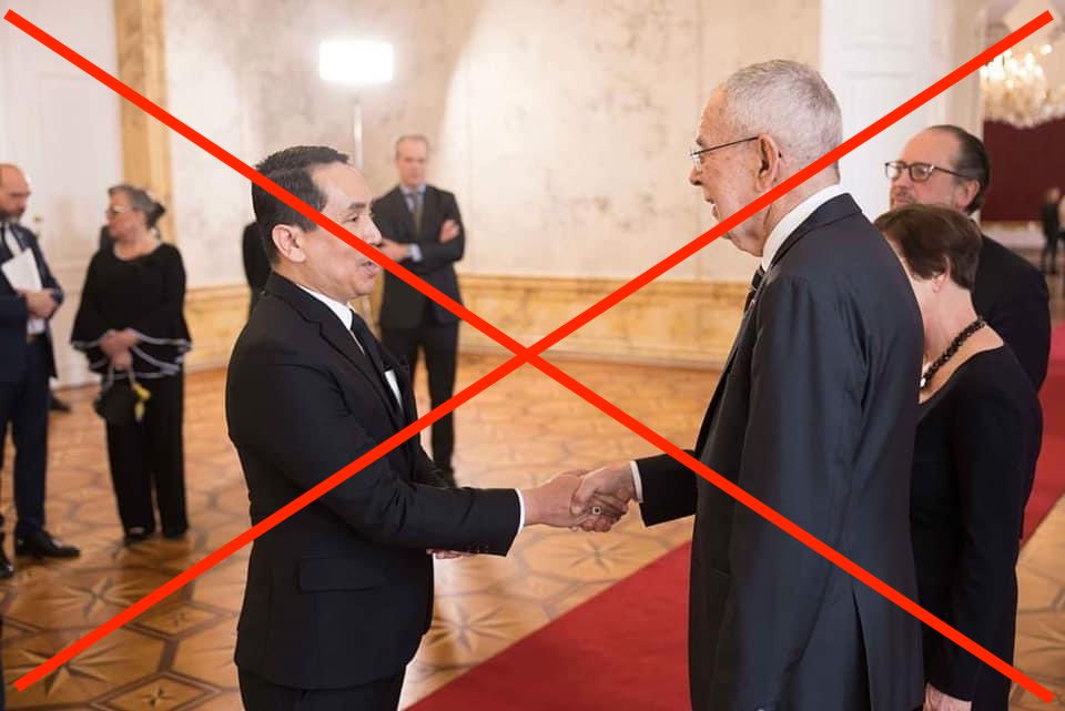 JusticeMyanmar's tweet photo. Deplorable that Austria is legitimising a rep of the illegal #Myanmar military junta, as it commits atrocity crimes w/ total impunity. Austria also repeatedly failed to prevent the transfer of arms &amp; dual use goods to Myanmar military. Stop supporting #MyanmarMilitaryTerrorists! https://t.co/rK07N1QFrO