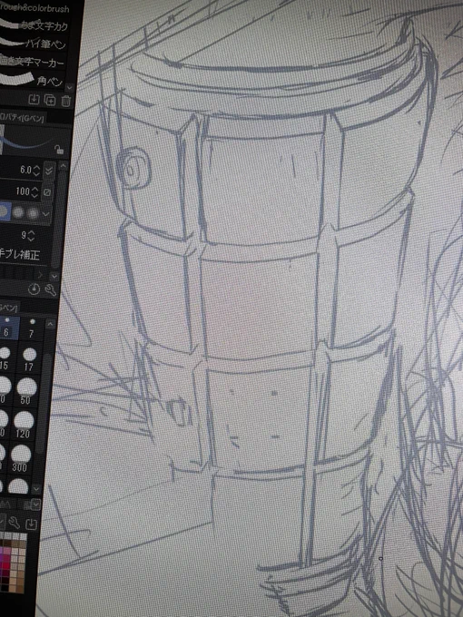 のこの部分、最初にアウトラインを描いてから凹凸を付けていくんだけど、この作業以前にもずっとやってた!!って思ったらマスソのここだった 