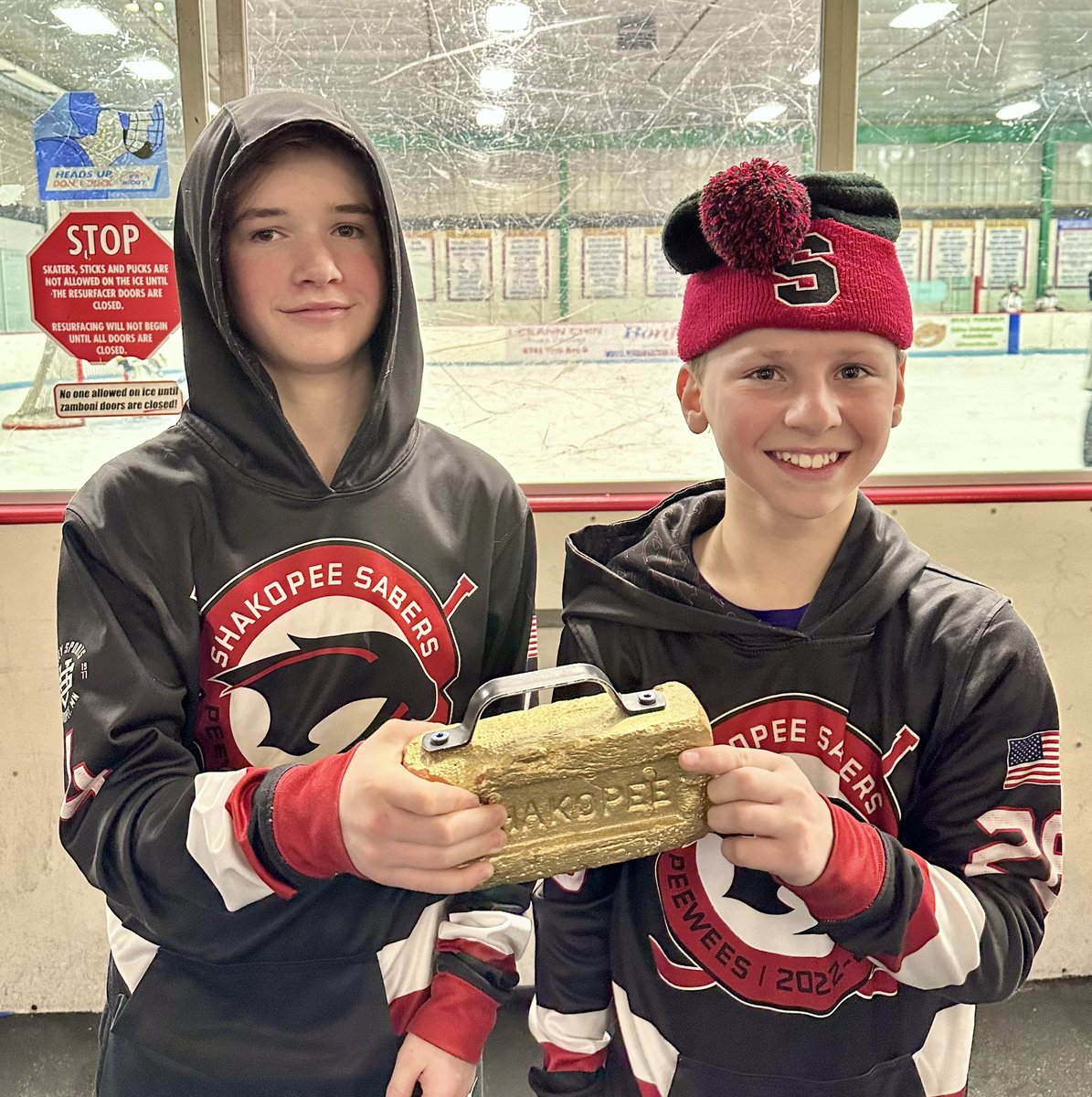 Scoring goals AND stopping them, these defensemen take home the BRICK after facing a strong EP offense. Mason and Caden both played a physical game and were relied upon to clear rebounds and Eagles from the house. #notourgame