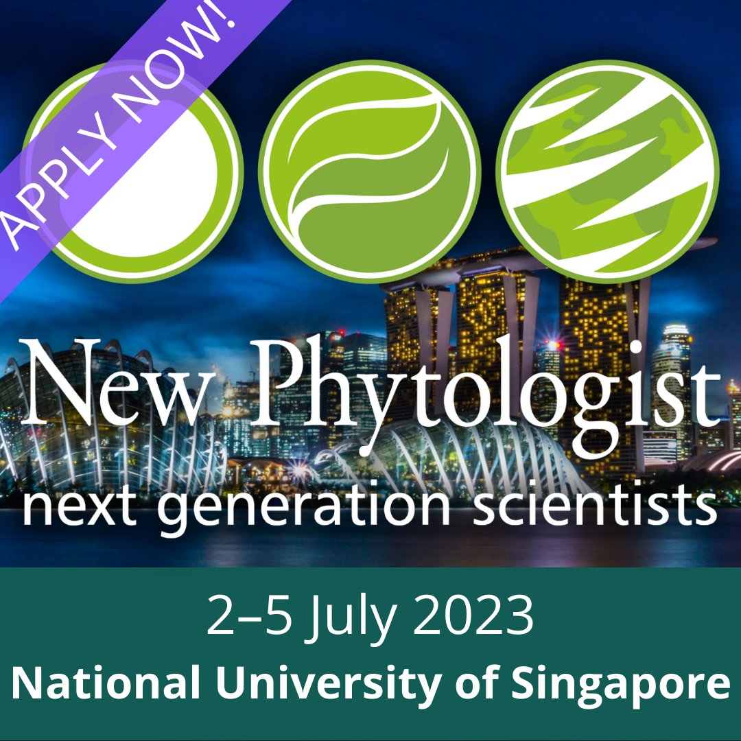 Meet and present your work to your fellow early career plant scientists in an engaging and supportive setting at New Phytologist next generation scientists!

This year's event is in Singapore, 2-5 July.

The deadline to apply is 26 February!
newphytologist.org/nextgenevents/…

#npnextgen