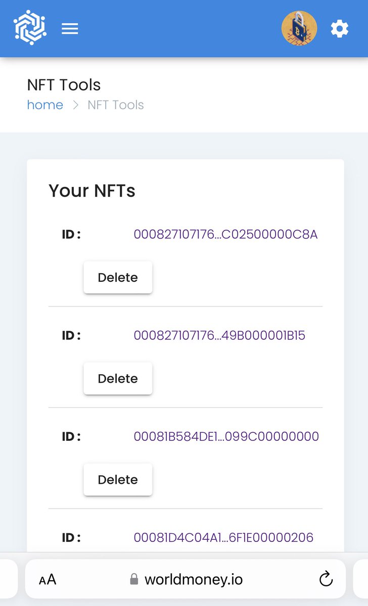 One the cool feature of app @XRPL_XWM .. Nft Tools was added where I can view all of my existing NFT!! Thank you Dev. 💕<a href="/XRPL_XUM/">XUM Universal Money</a>