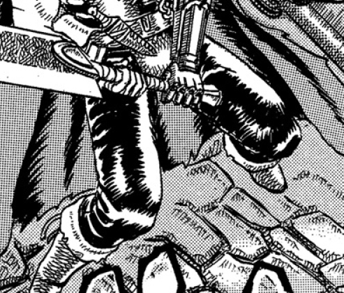 ertrandmue's tweet photo. It's clear from Miura did legs back then that he had an extensive knowledge of anatomy and how folds go over the body from the beginning.

It's truly a great look that he would only refine later on in his life. https://t.co/V7AmU1yNUf
