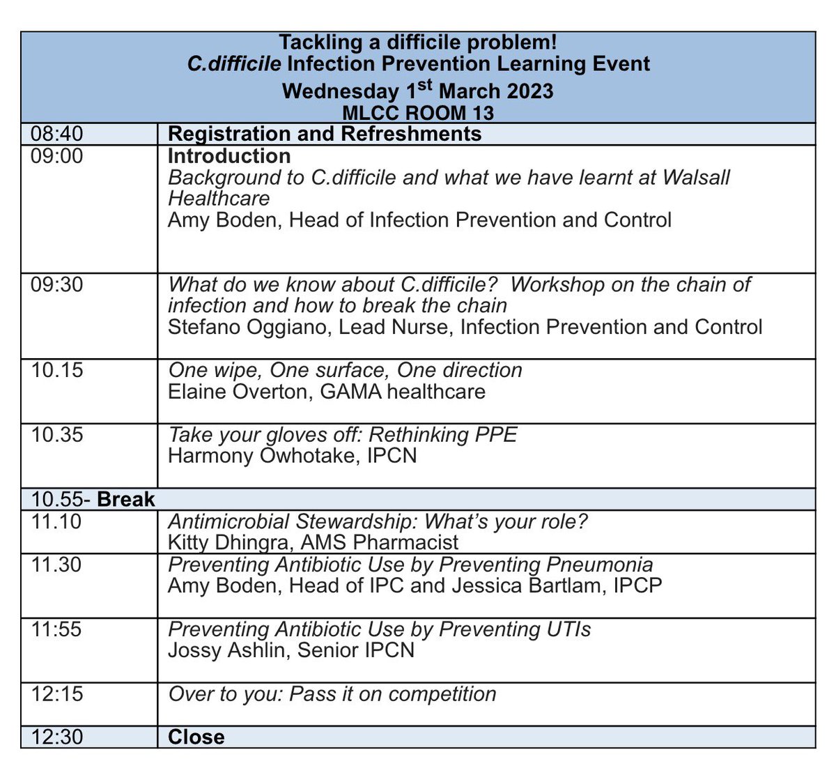 Amy Boden RN š³ļøāš (@dcno_amy) on Twitter photo Less than 1 week to go until our C.diff event! <a href="/WalsallHcareNHS/">Walsall Healthcare</a> colleagues have you booked on yet? 𤩠Less than 1 week to go until our C.diff event! <a href="/WalsallHcareNHS/">Walsall Healthcare</a> colleagues have you booked on yet? š¤©