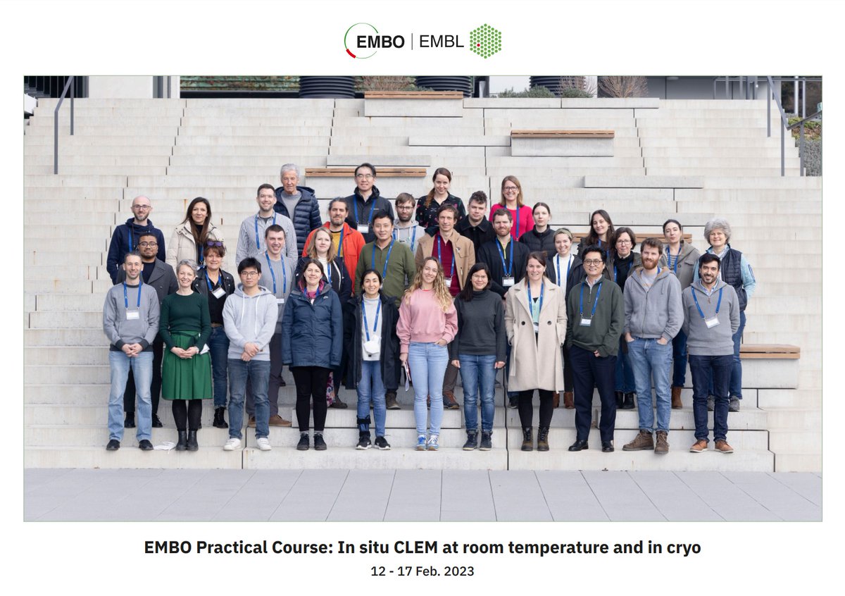 We had a blast with the participants, trainers, and speakers of #EMBOCLEM 👏🏻 This hands-on EMBO Practical Course covered correlated light and electron microcopy in six exciting days, examining all steps in the workflow e.g. cryogenic sample preparation, ultramicroscopy &amp; more 🔬