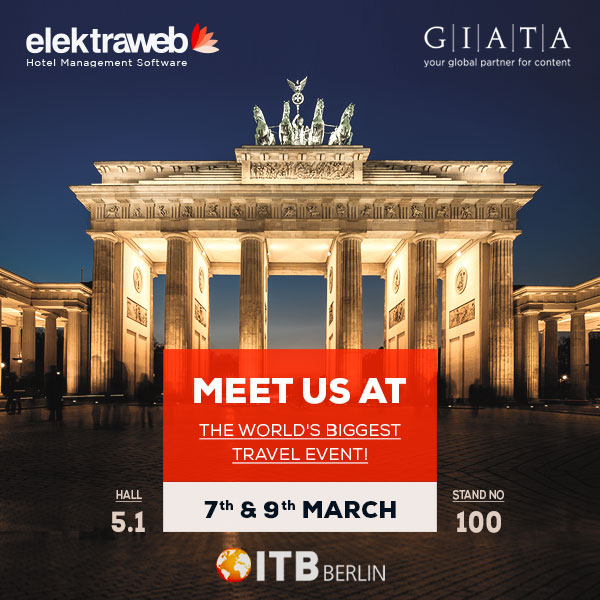 ElektrawebPMS's tweet photo. MEET US AT ITB BERLIN
07 – 09 March 2023
Messe Berlin
Hall: 5.1
Stand No: 100
https://t.co/ZBA11oK9tF
#elektraweb #elektrawebhotelsoftware #elektrawebhotelmanagement #elektrahotel #hotelsoftware #elektrawebpms #elektrawebbookingengine #hotelpms #pms #channelmanager #itbberlin https://t.co/Lzs74cdjzq