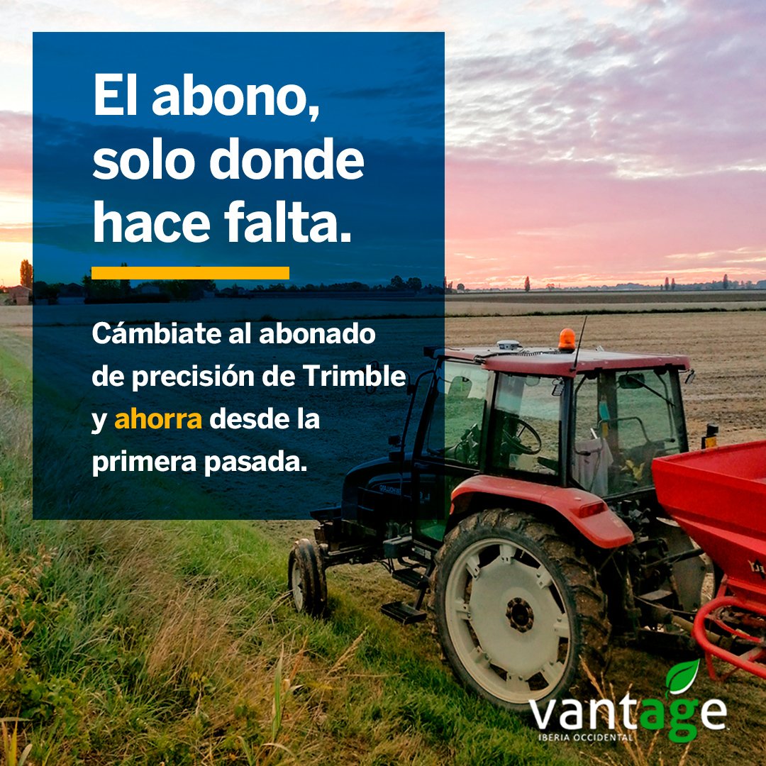 ¿Es posible reducir el gasto en abono? 🤔

¡Descubre la aplicación variable y el control automático de tramos del sistema Field-IQ #ISOBUS de #Trimble! 👉 bit.ly/3bjEPqZ

- Ahorra producto evitando dobles pasadas.
- Aplica solo donde realmente es necesario.

#agricultura
