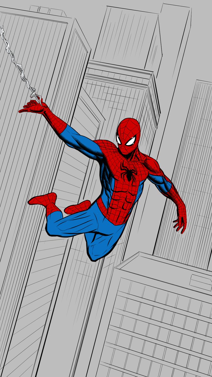 spider-man process #drawing #digitalart #digitaldrawing #comics #marvel #marvelcomics #spiderman #spidermancomics
