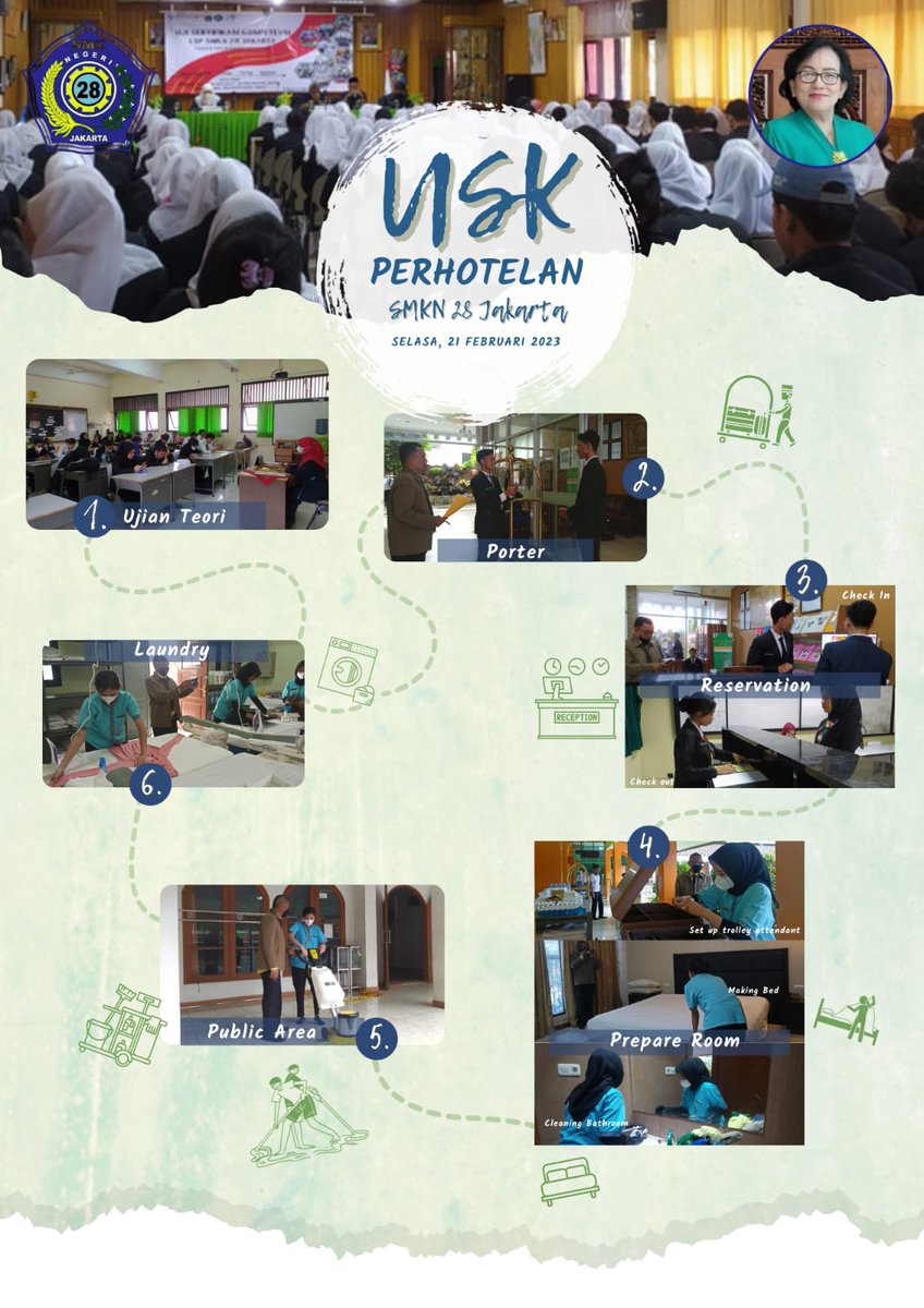 smkn28jkt's tweet photo. Selamat menempuh uji sertifikasi kompetensi jurusan perhotelan SMKN 28 Jakarta https://t.co/TD7WFoccp2