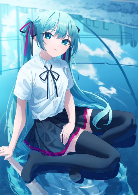 水たまり#初音ミク 